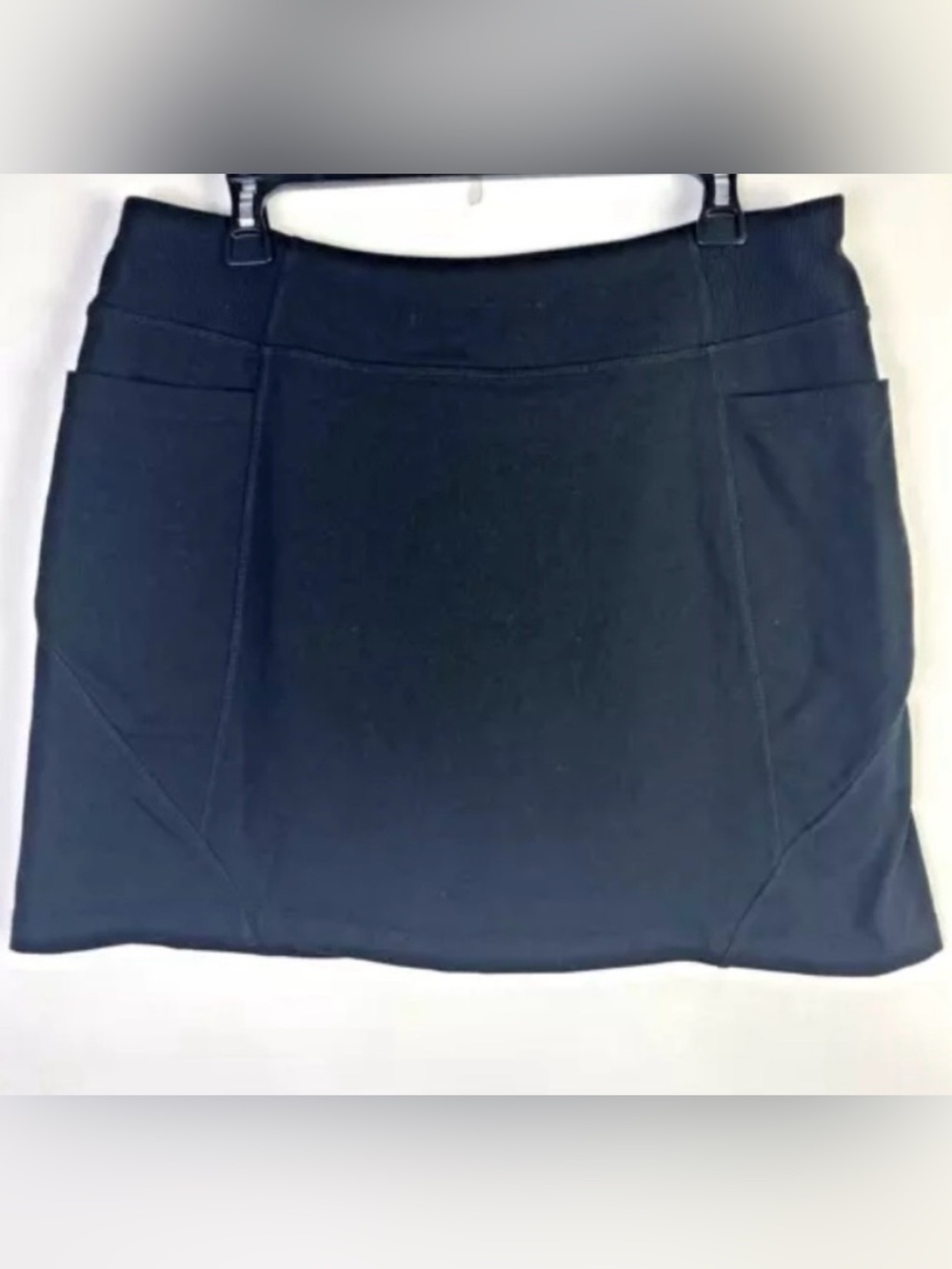 Athleta Excursion Skort L Black Hiking Athletic under shorts skirt running